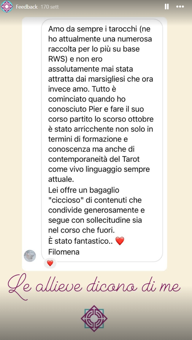Feedback Filomena